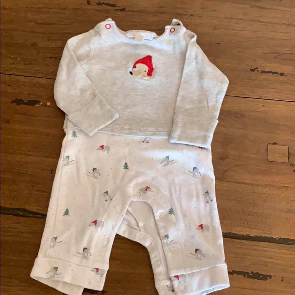 The Little White Company holiday onesie